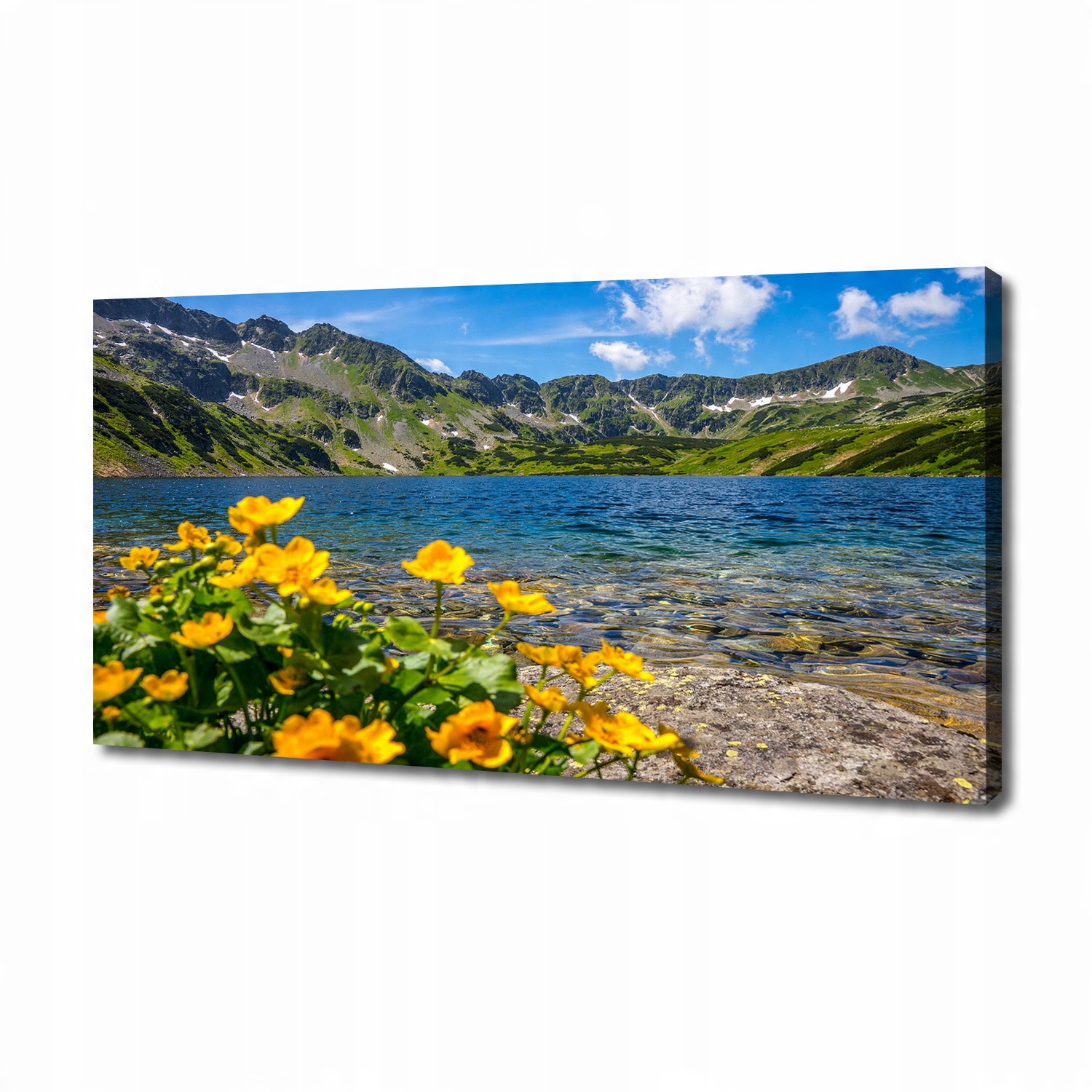 

Foto obraz na płótnie Jezioro w górach 140x70 cm