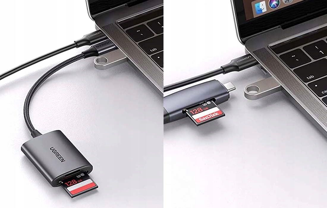 UGREEN ADAPTER STACJA CZYTNIK KART PAMIĘCI USB C SD SDHC MICROSD TF 5 GB/S Model CM401