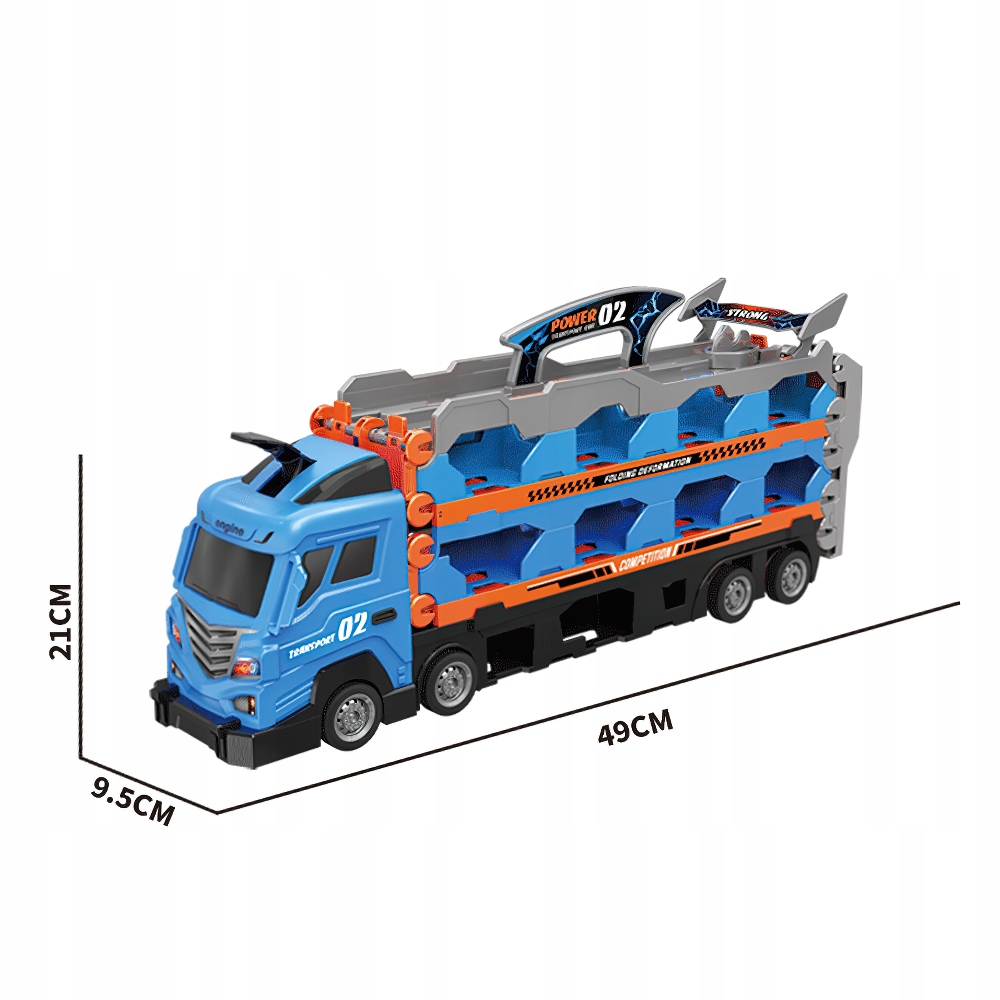 TRANSPORTER AUTEK TORY WYŚCIGOWE + 8 AUTA Prezent Szerokość produktu 9.5 cm