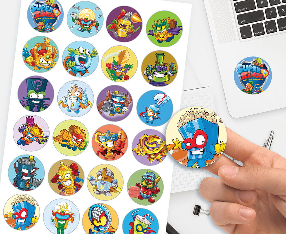 ZESTAW NAKLEJKI + TATUAŻE DLA DZIECI DZIECIĘCE SUPER ZINGS JAKOŚĆ Marka inny