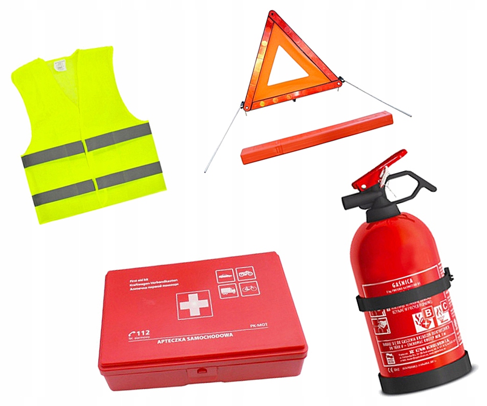 APTECZKA J3N03 SAMOCHODOWA TRÓJKĄT GAŚNICA KAMIZEL