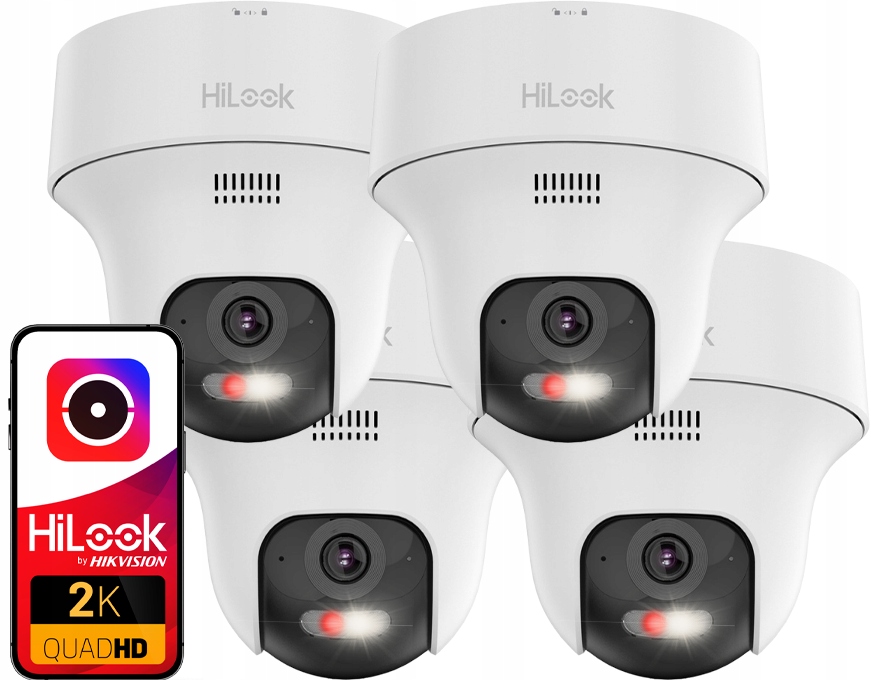 Sada otočných WiFi kamier HiLook Hikvision IPC-F140-LIDF/W 4MPx EasyLink