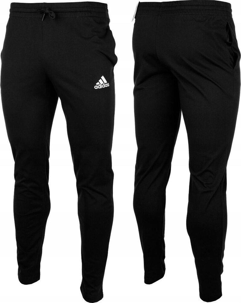 Pánské Kalhoty Adidas Essentials Tapered Open Hem Pants Černé GK9222 r S