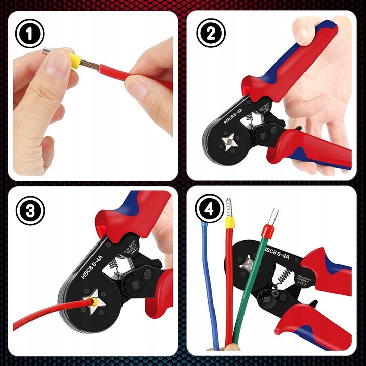 ZACISKARKA DO KONEKTORÓW DO TULEJEK PRASA PRASKA SZCZYPCE + 1200 TULEJEK Marka Preciva