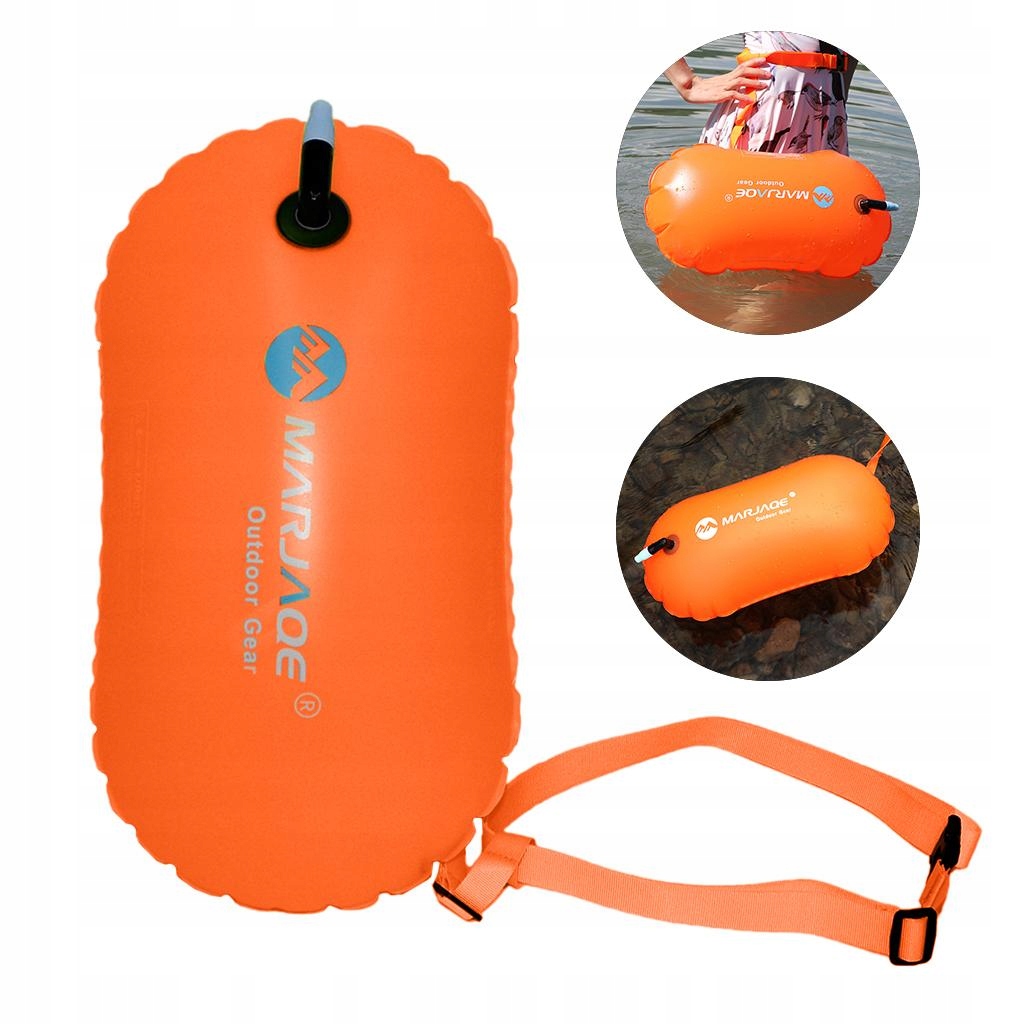 Inflatable Safety Swim Buoy Tow Float for Swimmers Marka bez marki