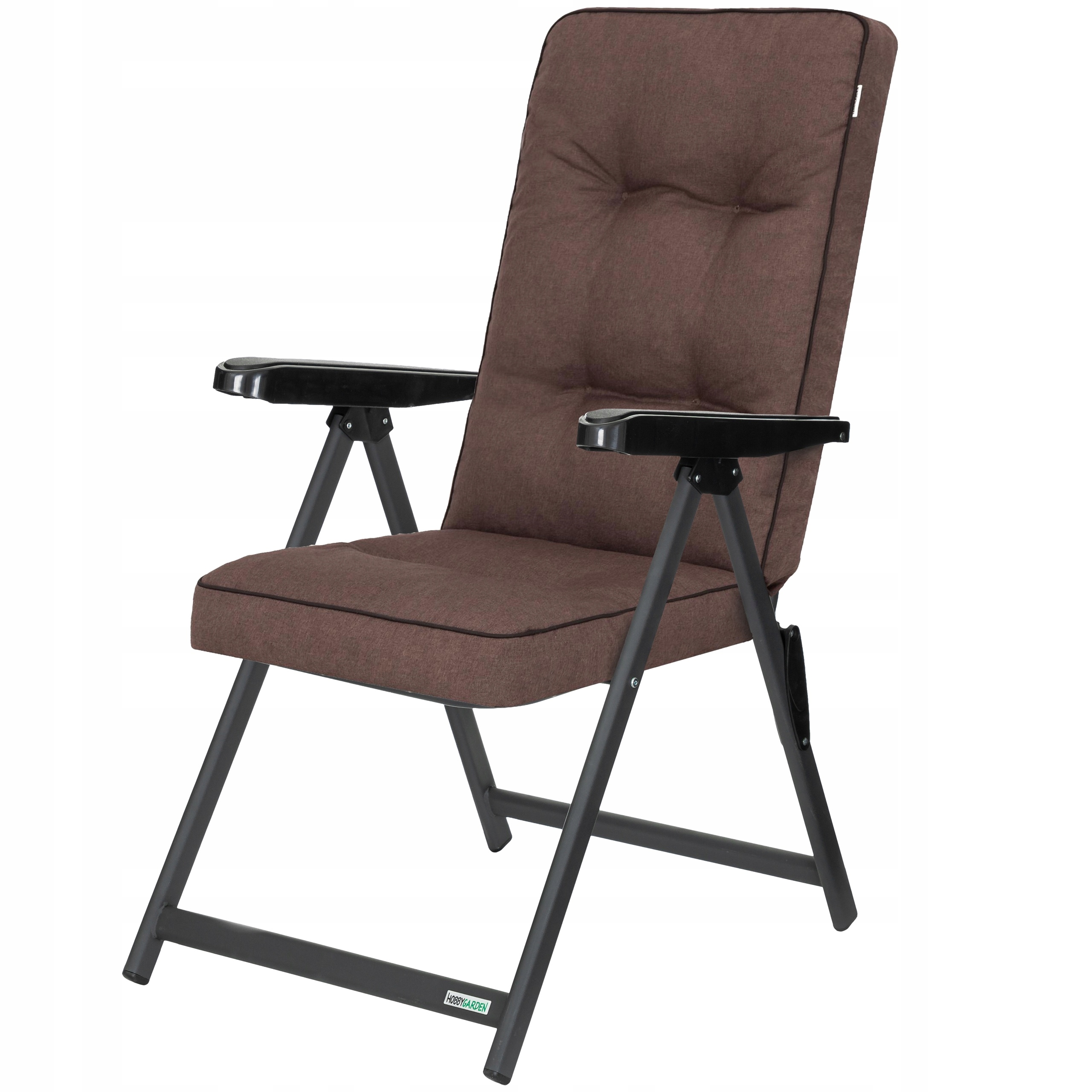 Skládací zahradní křeslo s polštářem Křeslo Lehátko na pláž Nastavení opěradla