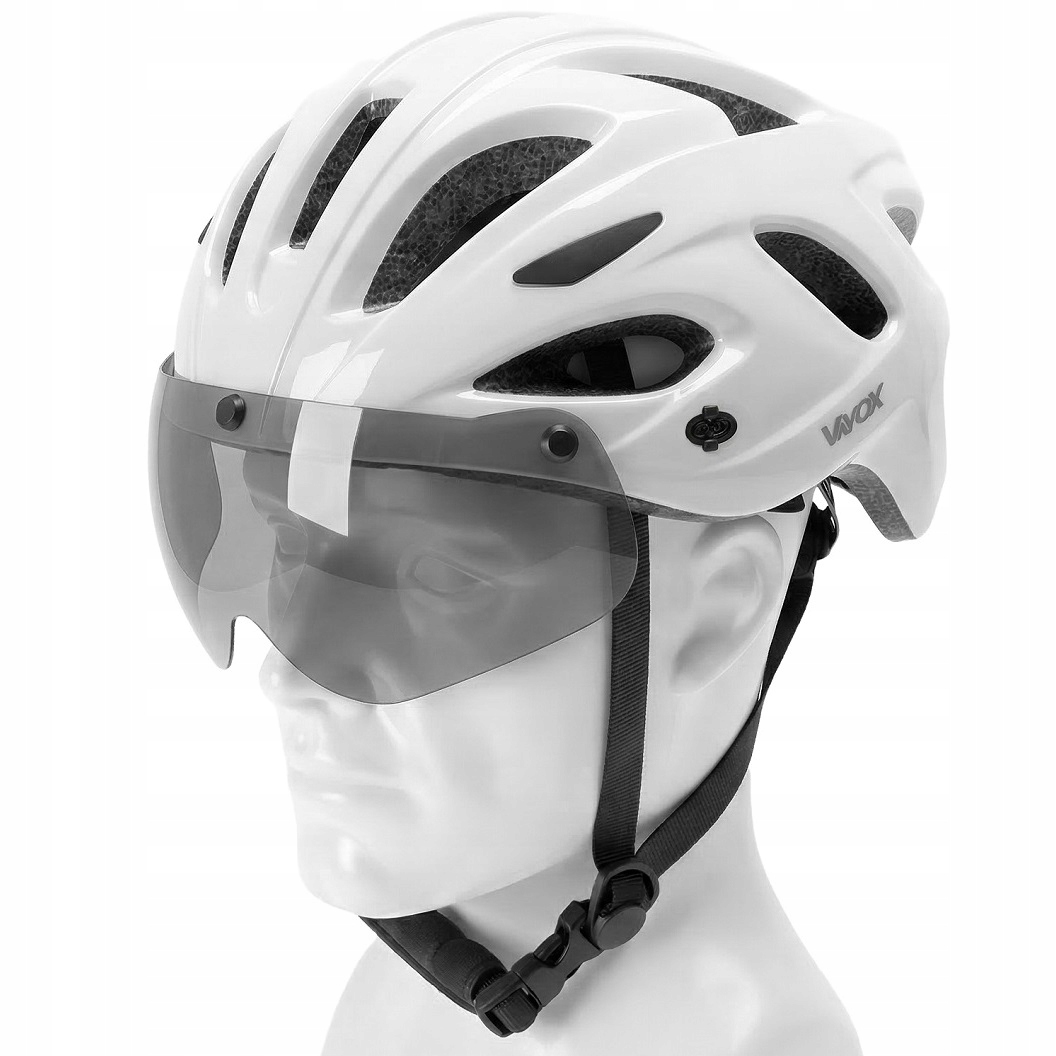 Cyklistická Přilba Se Stříškou Nastavitelná 55-58 cm Zadní Světlo Brýle Vayox