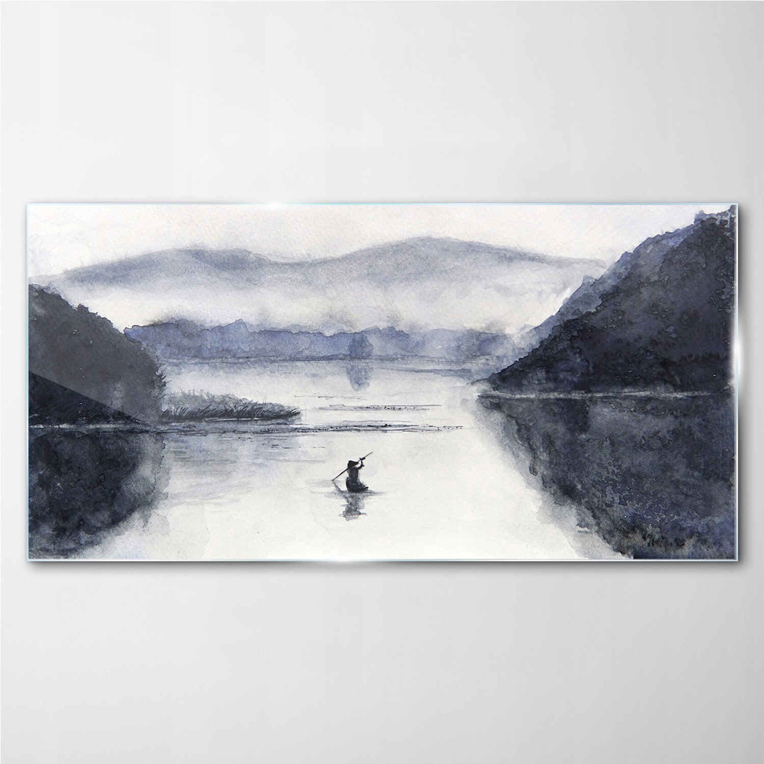 

Foto-obraz szklany Akwarela łódź rybak 100x50 cm