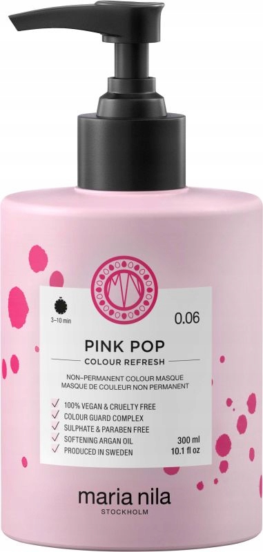 Maria Nila Colour Refresh Pink Pop 0.06 Barvicí Maska Na Vlasy 300 ml