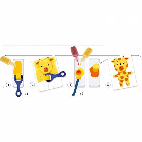 DJECO ZESTAW ARTYSTYCZNY MALOWANIE GĄBKĄ 09880 Marka Djeco