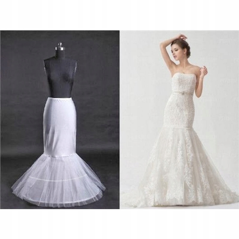 Svatební halenka pod šaty mořská panna 1 obruč trubka krinolina