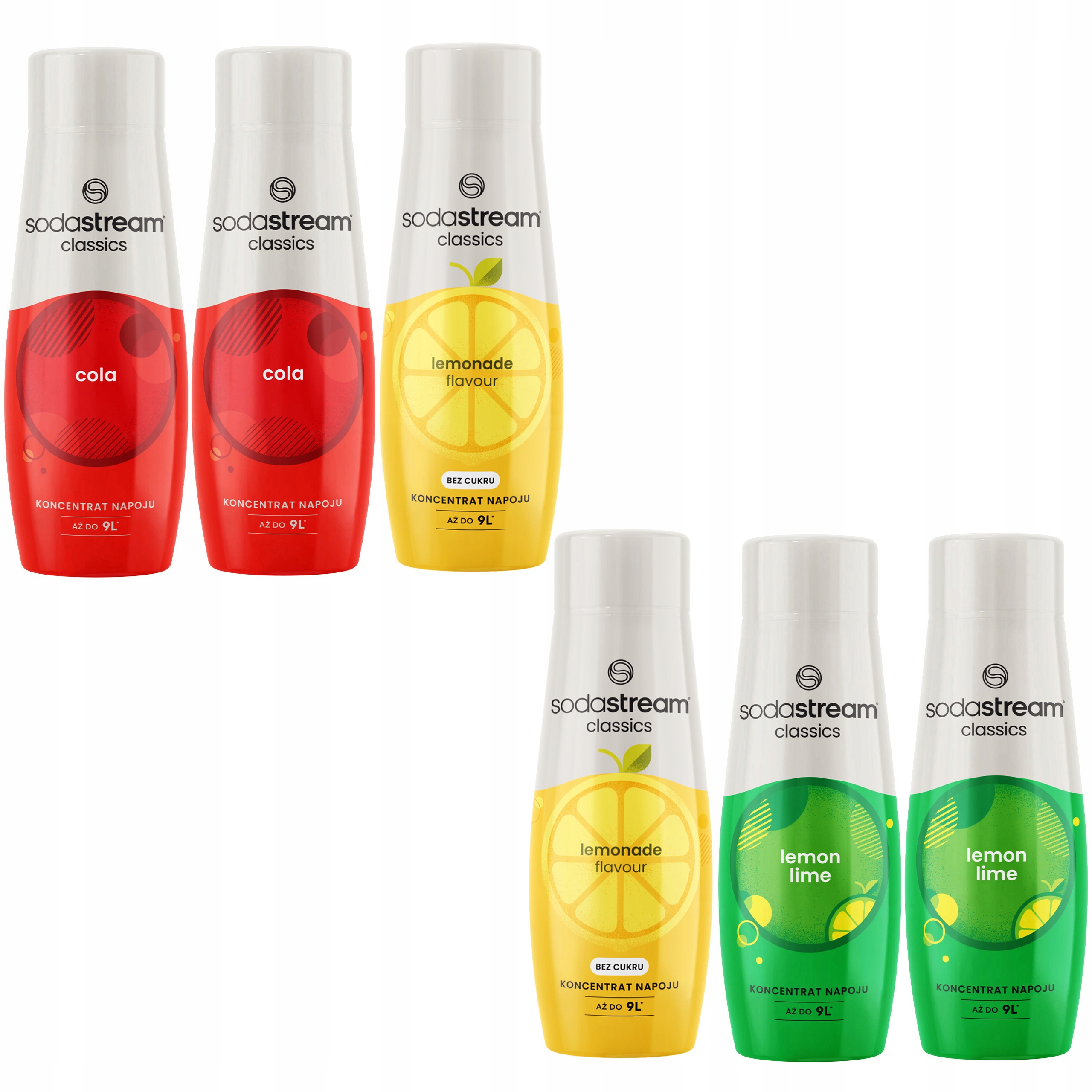 Sodastream Zestaw koncentratów 6 syropów 3 smaki