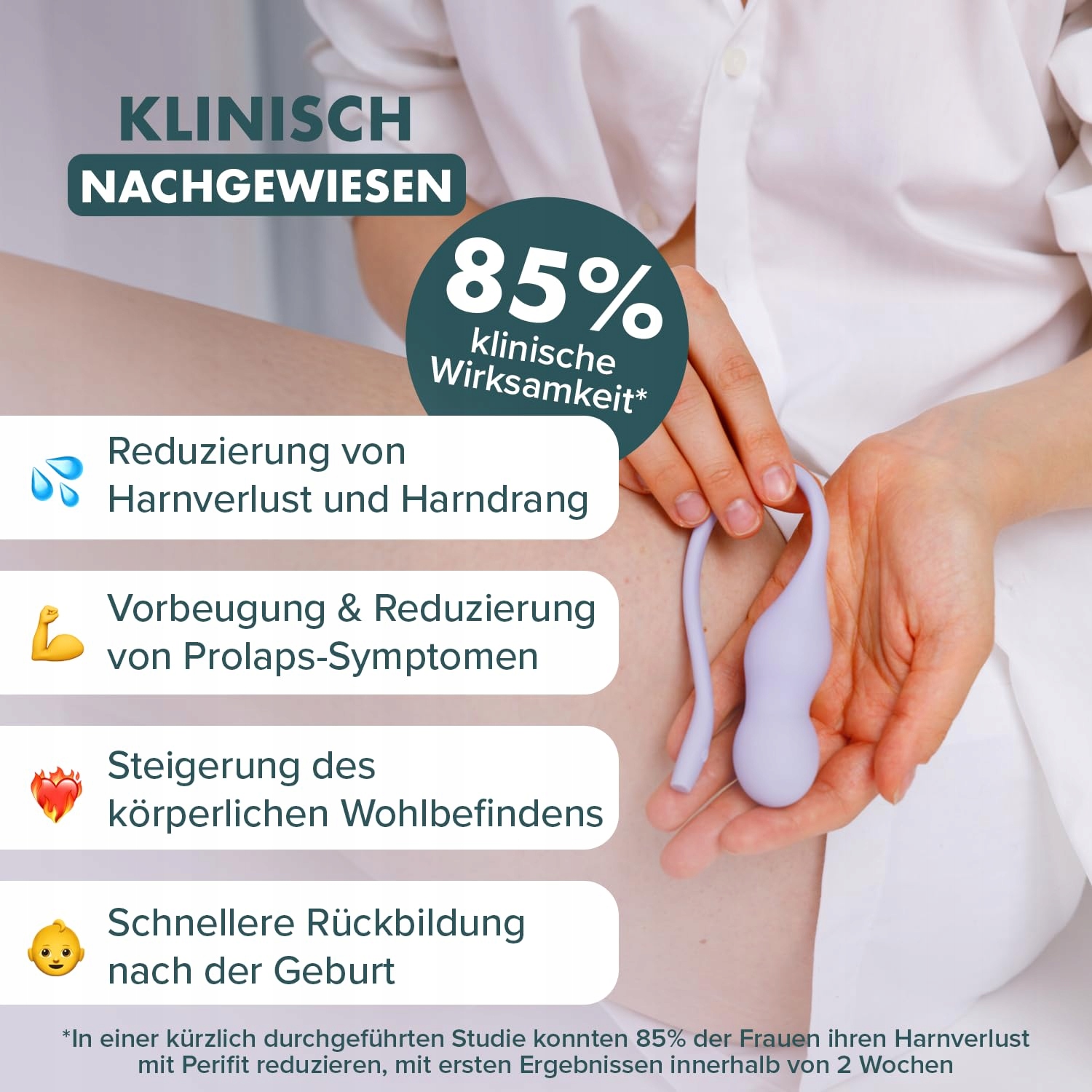 PERIFIT Care Plus Trener Mięśni Dna Miednicy Dla Kobiet Z Aplikacją — miniatura 2