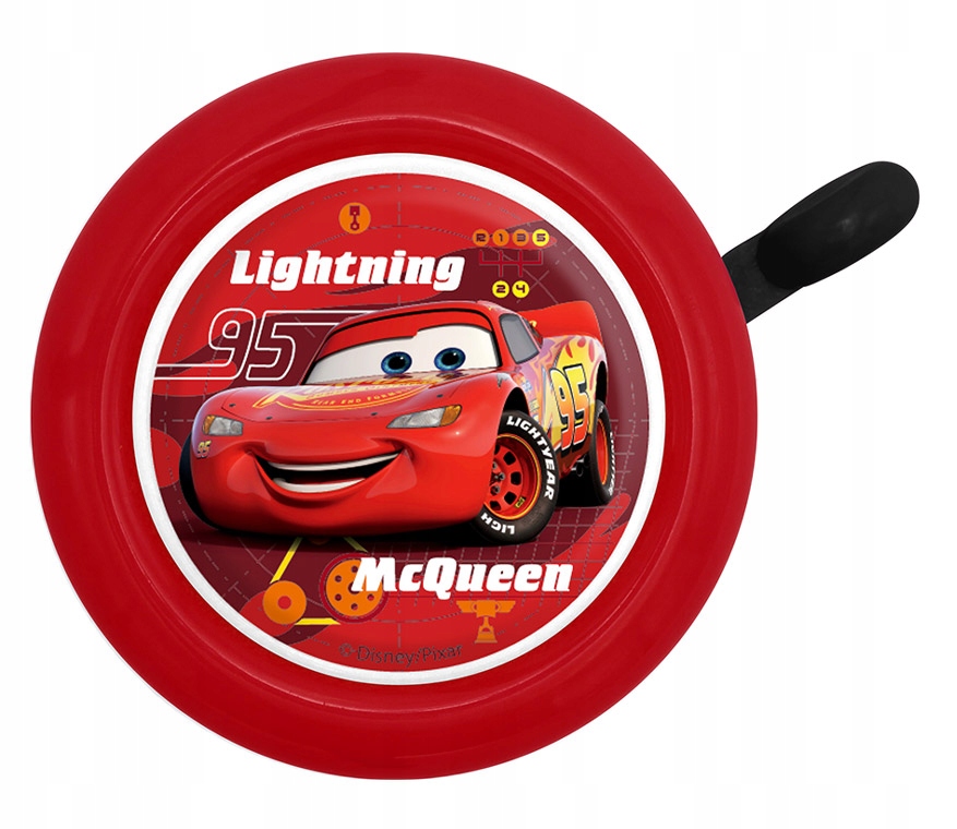 DZWONEK KOSZYK ROWEROWY CARS AUTA MCQUEEN ZYGZAK Wysokość 25 cm