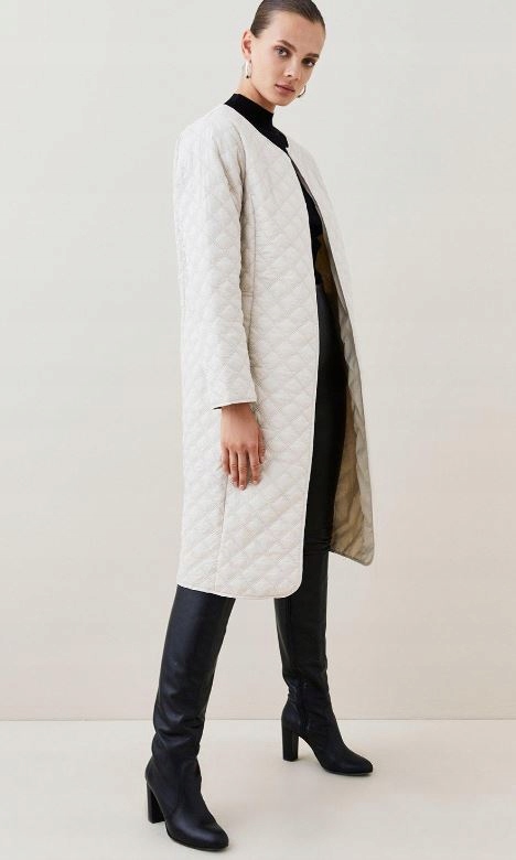 Karen Millen Kabát Béžový Přechodový 44 MVD