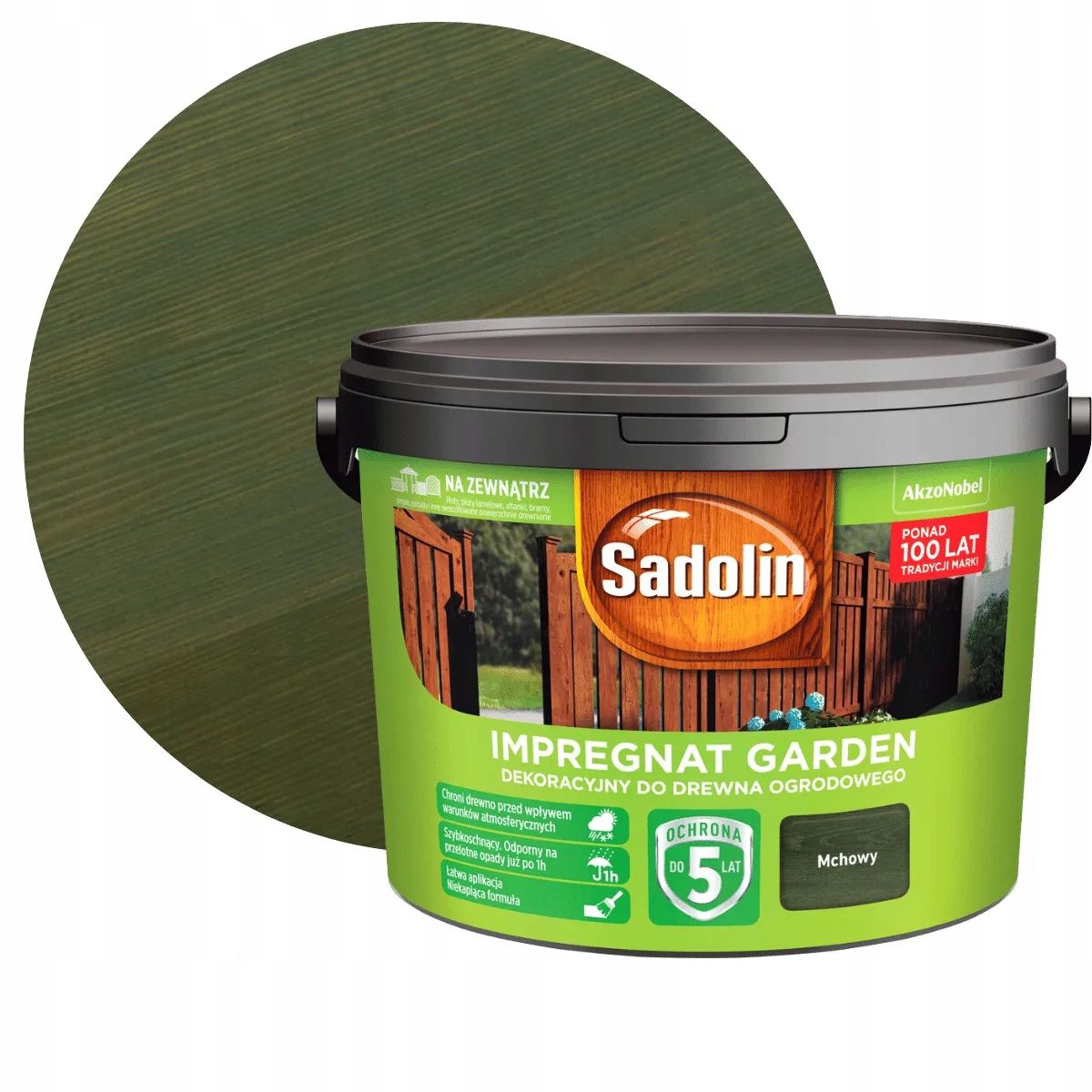 SADOLIN GARDEN IMPREGNAT DO DREWNA OGRODOWEGO Mchowy 9L