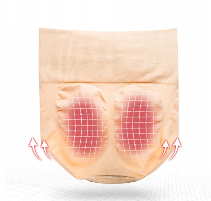 BEZSZWOWE MAJTKI DAMSKIE Z WYSOKIM STANEM M/L BIEL Wzór dominujący mix wzorów