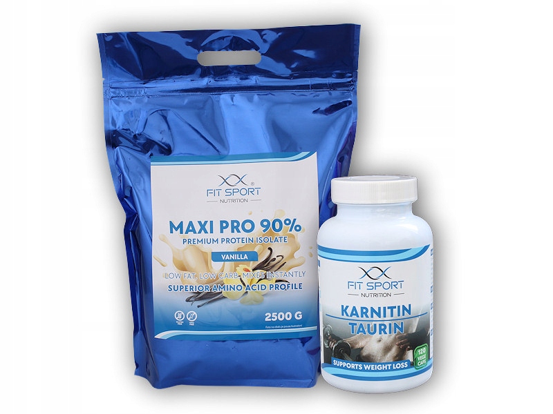 Maxi Pro 90% 2500g Karnitin Taurin 120 vege caps slaný karamel