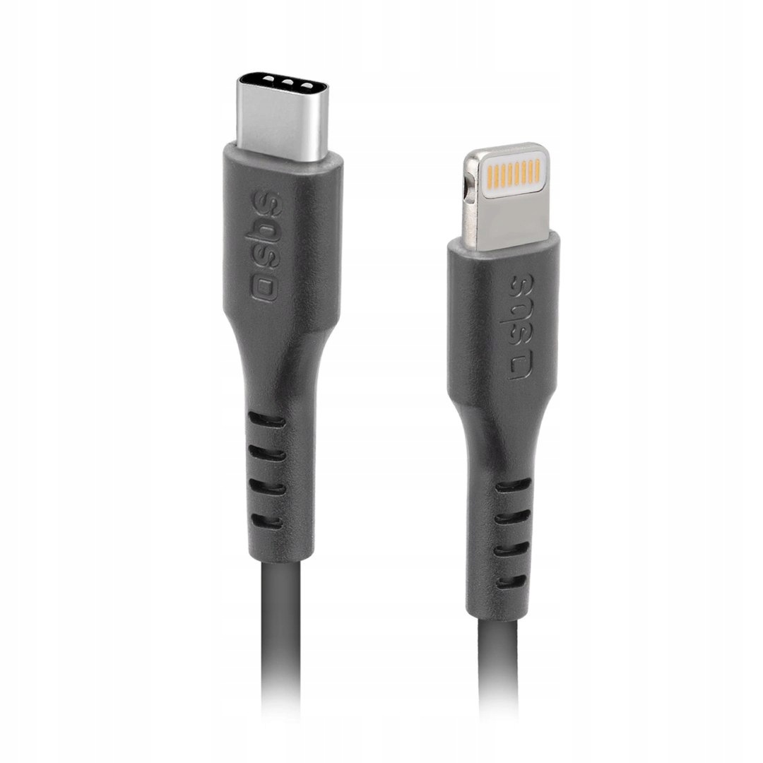 Kabel Sbs TECABLELIGTC1K Usb-c Lightning 1m czarny