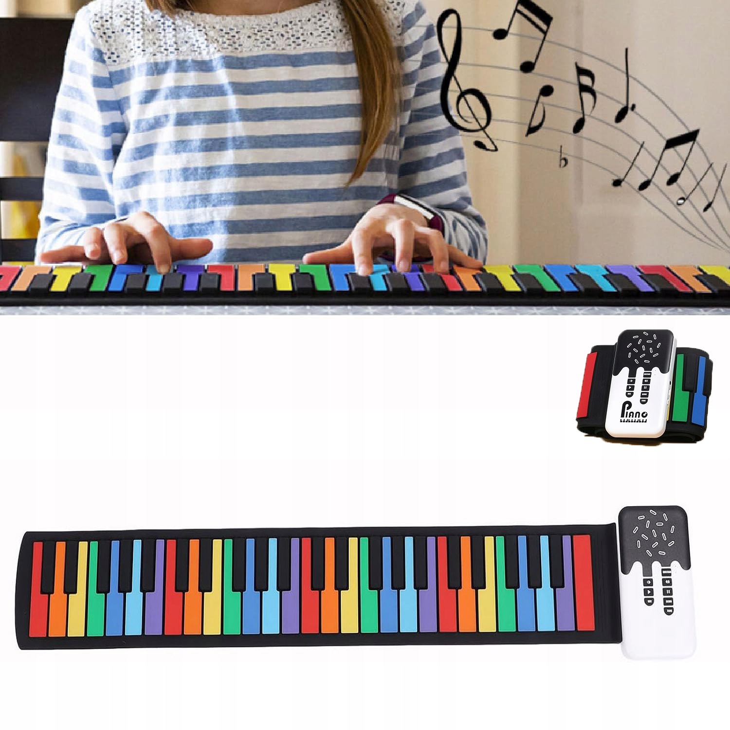 49 Key Roll Up Keyboard Piano Cyfrowa elektryczna składana klawiatura fortepianowa