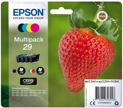 Epson Multipack 4-farebný atrament "Strawberry" 29 Claria Home…