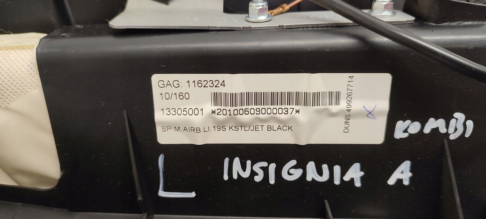 Seitenairbag links heck Opel Insignia A 2,0 CDTI