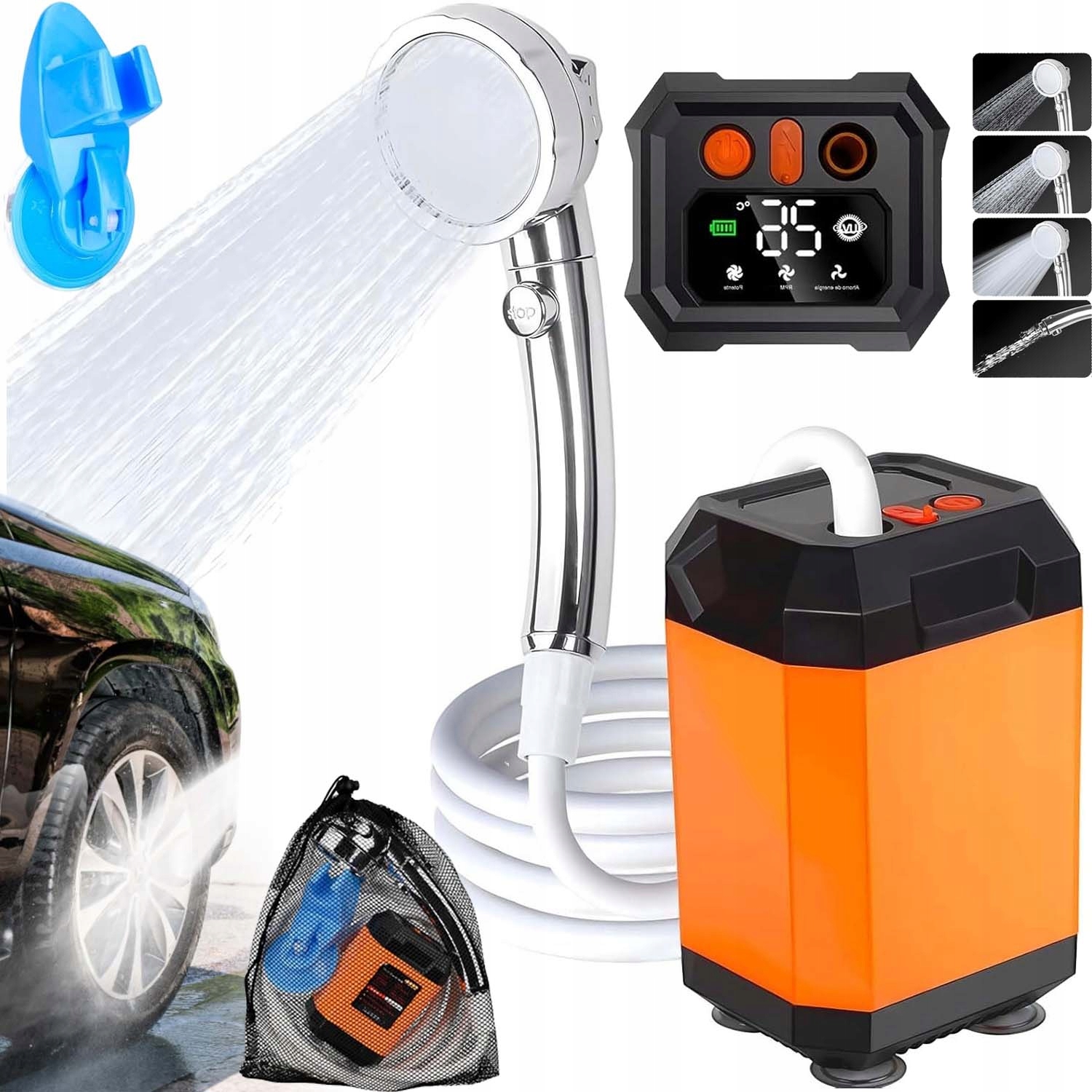 Turistická Přenosná Kempingová Sprcha, Uv Dezinfekční Pumpa S Displejem