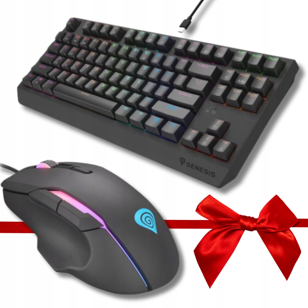 Zestaw Gamingowy Klawiatura Mechaniczna Myszka Gamingowa Genesis dla graczy