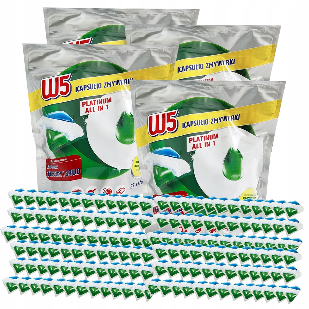 

Kapsułki Do Zmywarki W5 Platinum All In 1 148SZT