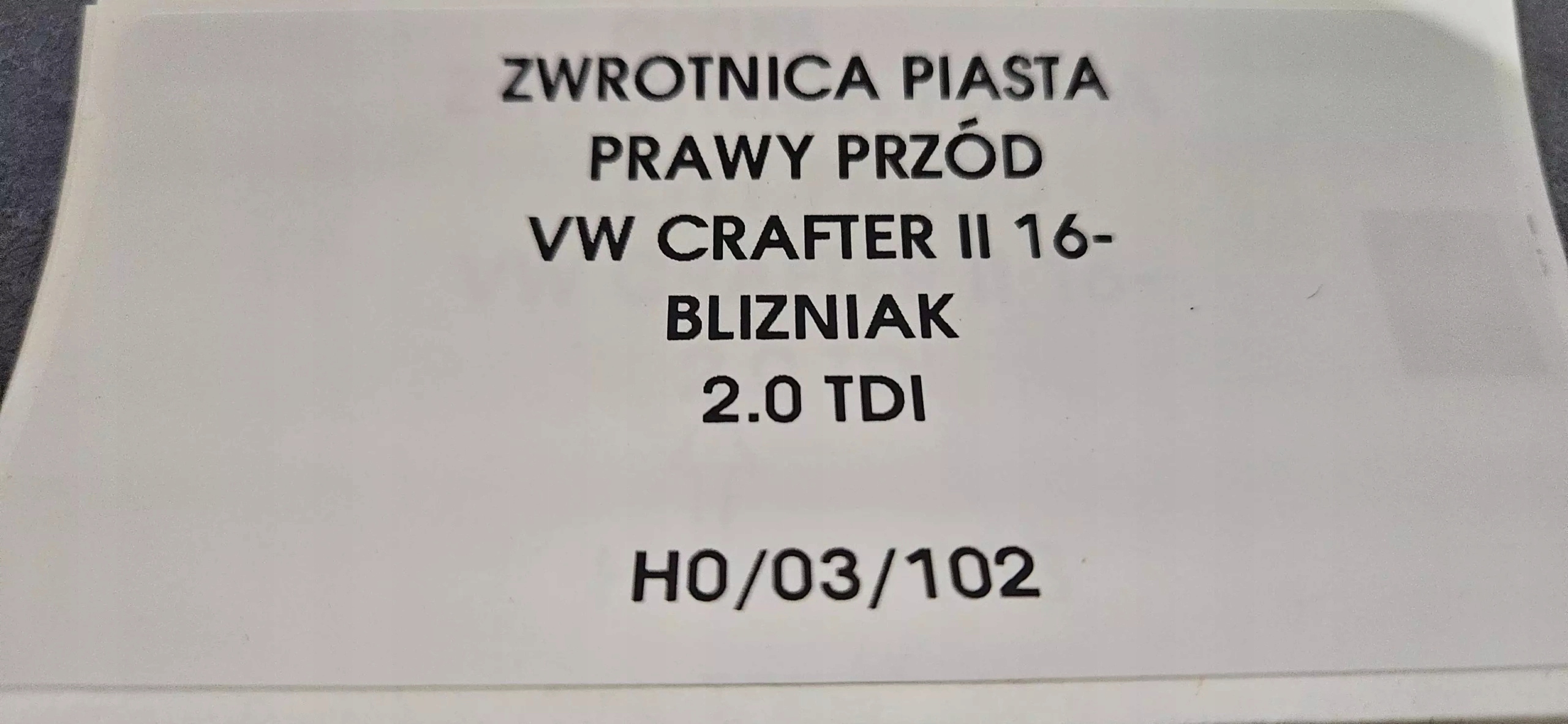 otoč čepu pravý předek VW CRAFTER II 16- 2.0