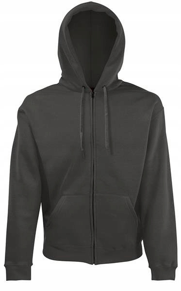 

Fruit Of The Loom Bluza z Kapturem Zamkiem Gra XXL