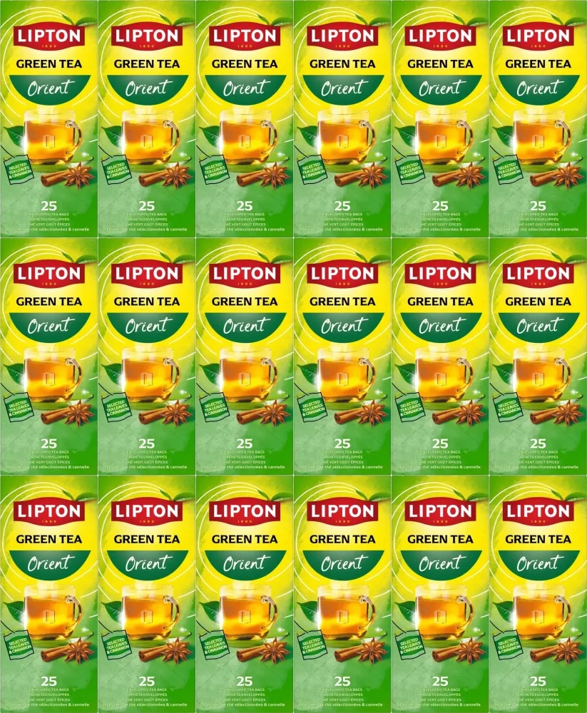 Herbata zielona w kopertach Lipton Classic Green Tea Orient 25szt x18
