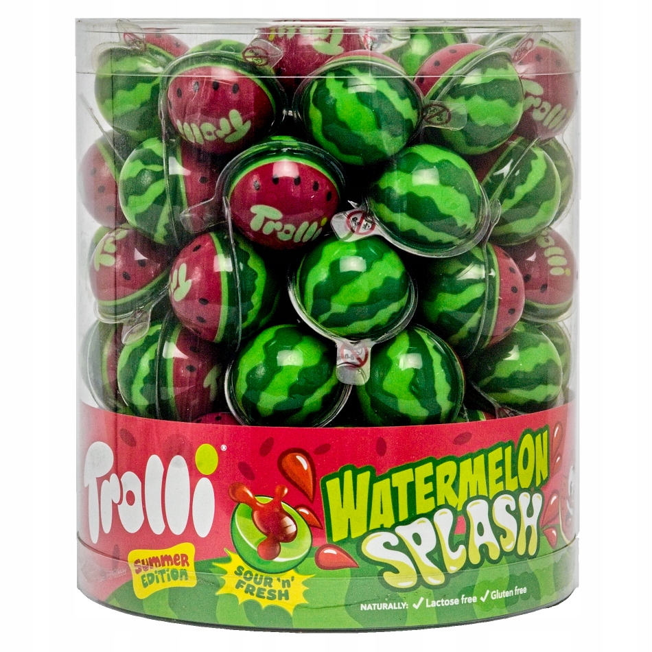 Levně Trolli Watermelon Splash želé melouny v dóze 80 ks