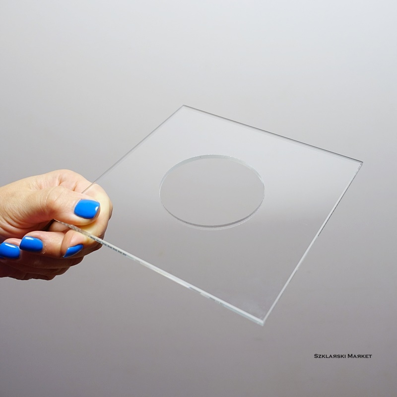 Osłona szklana pod kontakt, gniazdko - szkło opti