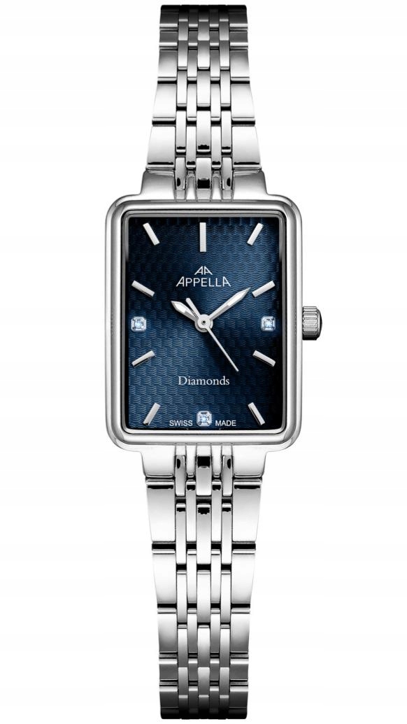 Nowy Zegarek damski Appella L50026.5115DQ Diamonds prostokątny