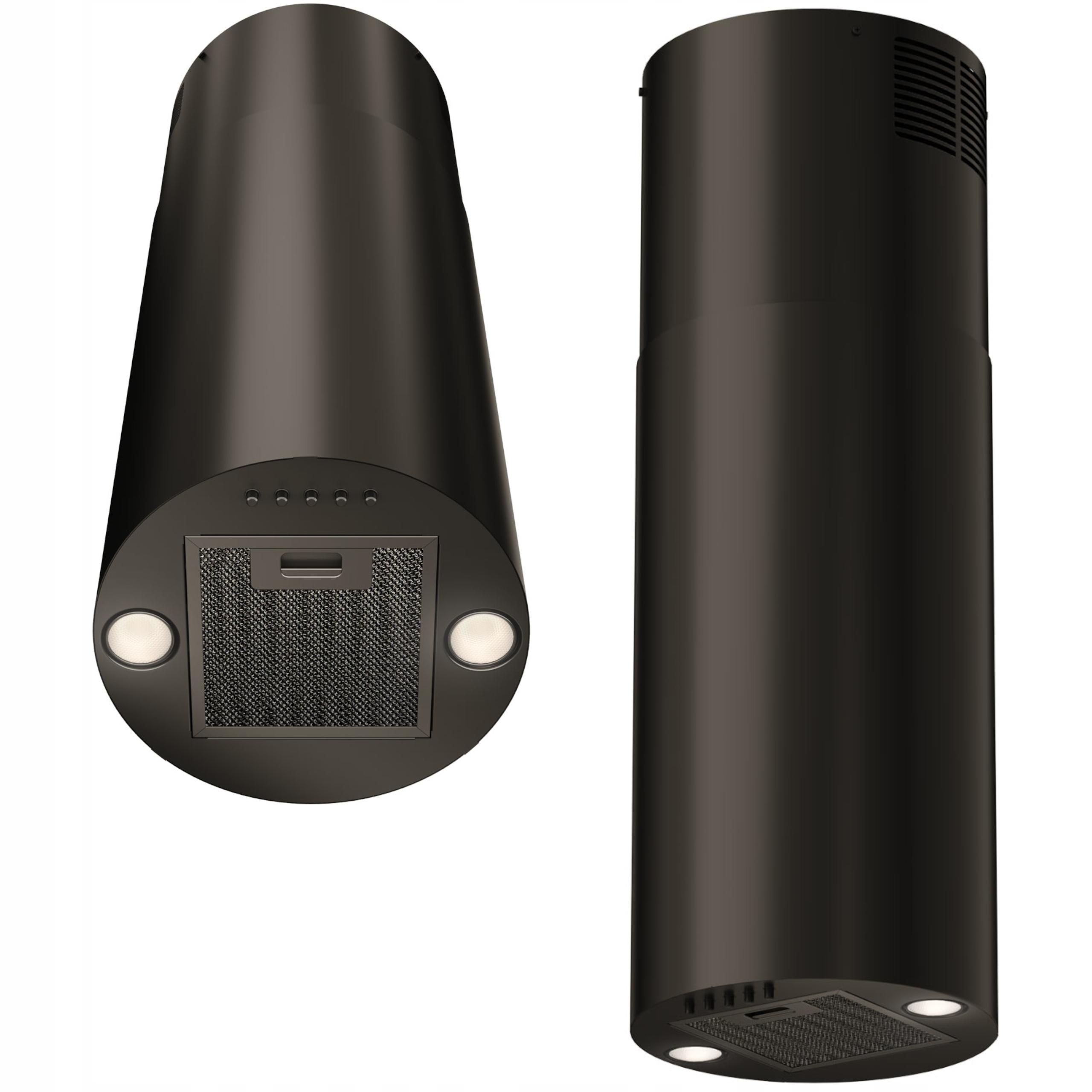 Okap kuchenny kominowy wyspowy tuba 31 cm Maan Elba 31 Pb Czarny Led