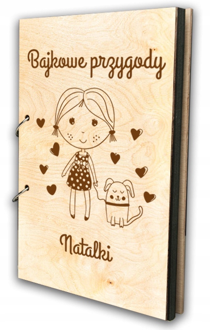 DREWNIANY ALBUM CHRZEST ROCZEK URODZINY PREZENT
