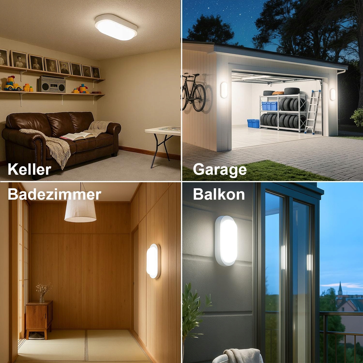 LED LAMPA LED 18W 2000Lm Neutralna Biała IP65 Do Piwnicy i Na Zewnątrz — miniatura 7