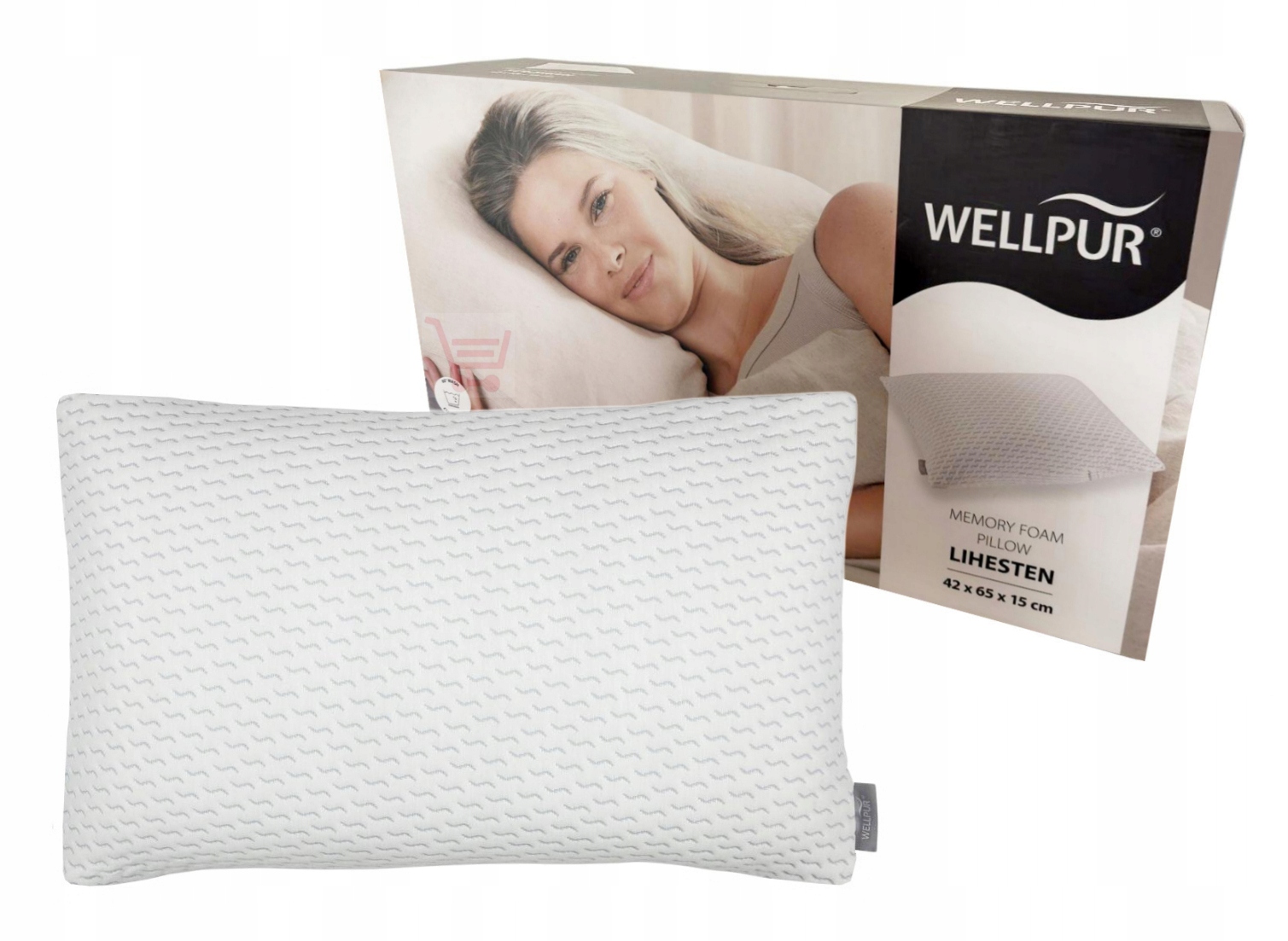 Polštář s termoelastickou pěnou 42x65x15 Wellpur Lihesten Jysk