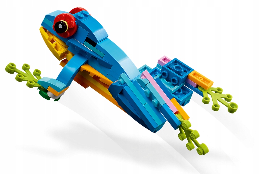 LEGO 31136 CREATOR 3W1 EGZOTYCZNA PAPUGA ŻABA RYBA Liczba elementów 253 szt.