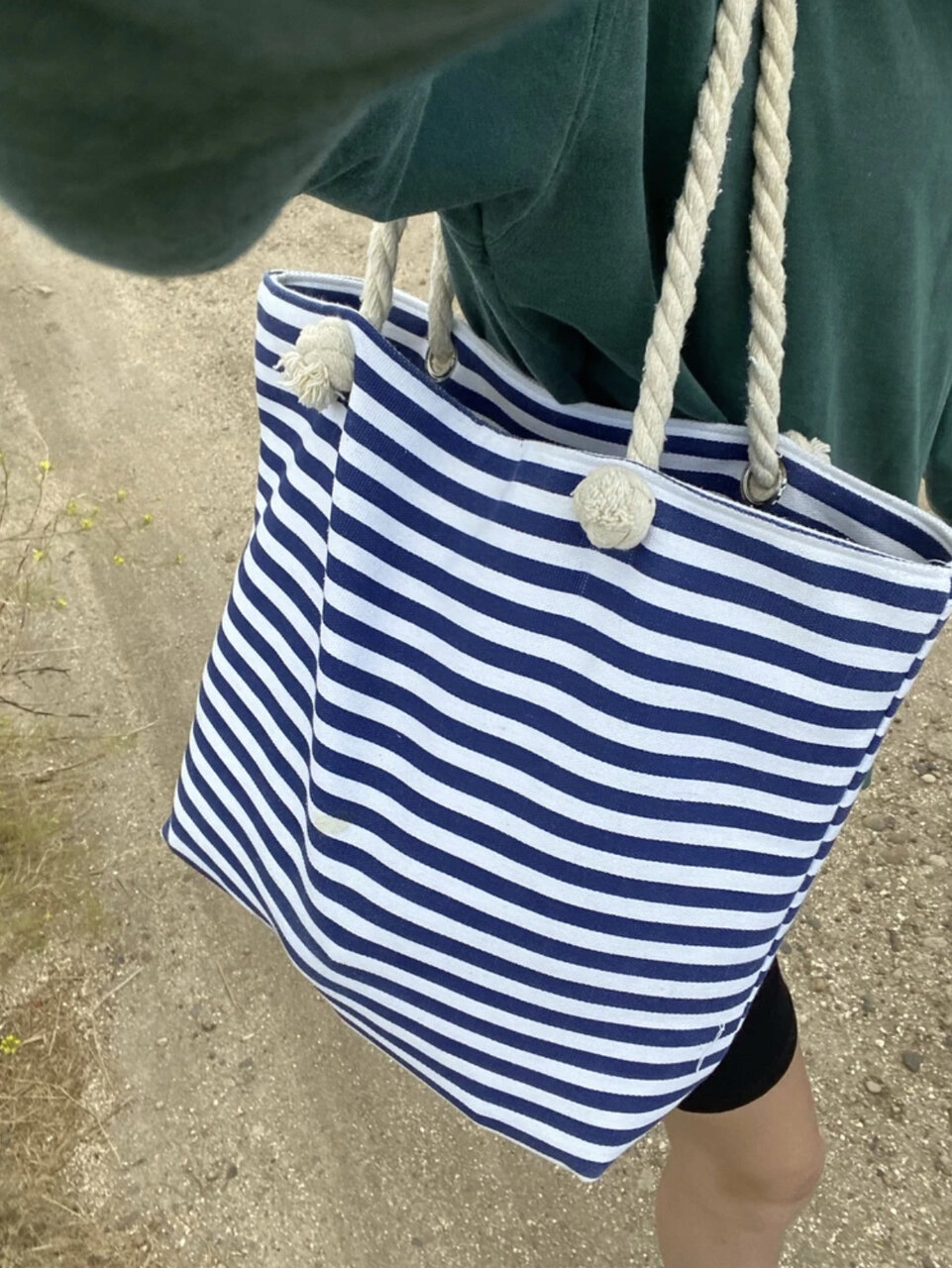 Torba Plażowa Duża Zapinana Na Zamek Torebka Shopper Na Piknik Miejska Wielkość duża (mieszcząca A4)