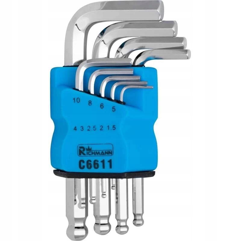 Zestaw Kluczy Imbusowych 9 Szt 1,5-10MM Klucze Hex Imbusy C6611 Richmann