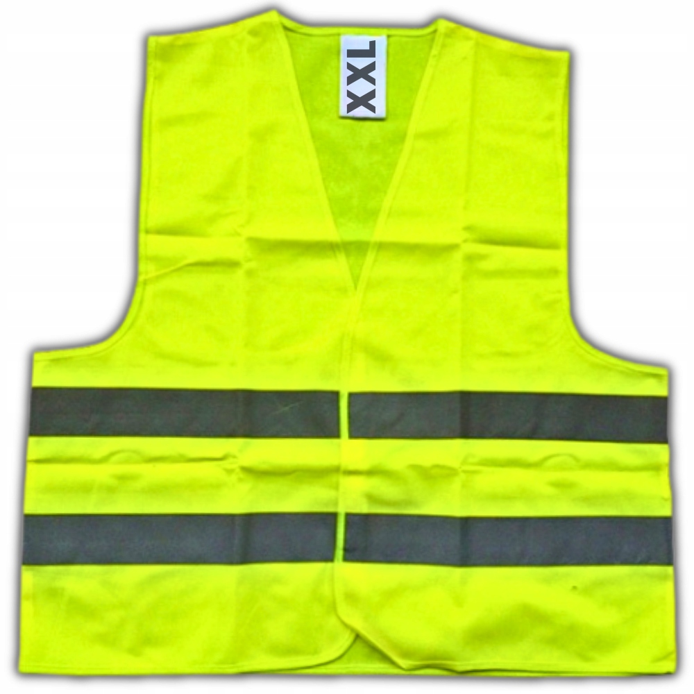 KAMIZELKA ODBLASKOWA OSTRZEGAWCZA AUTA ROZMIAR XXL