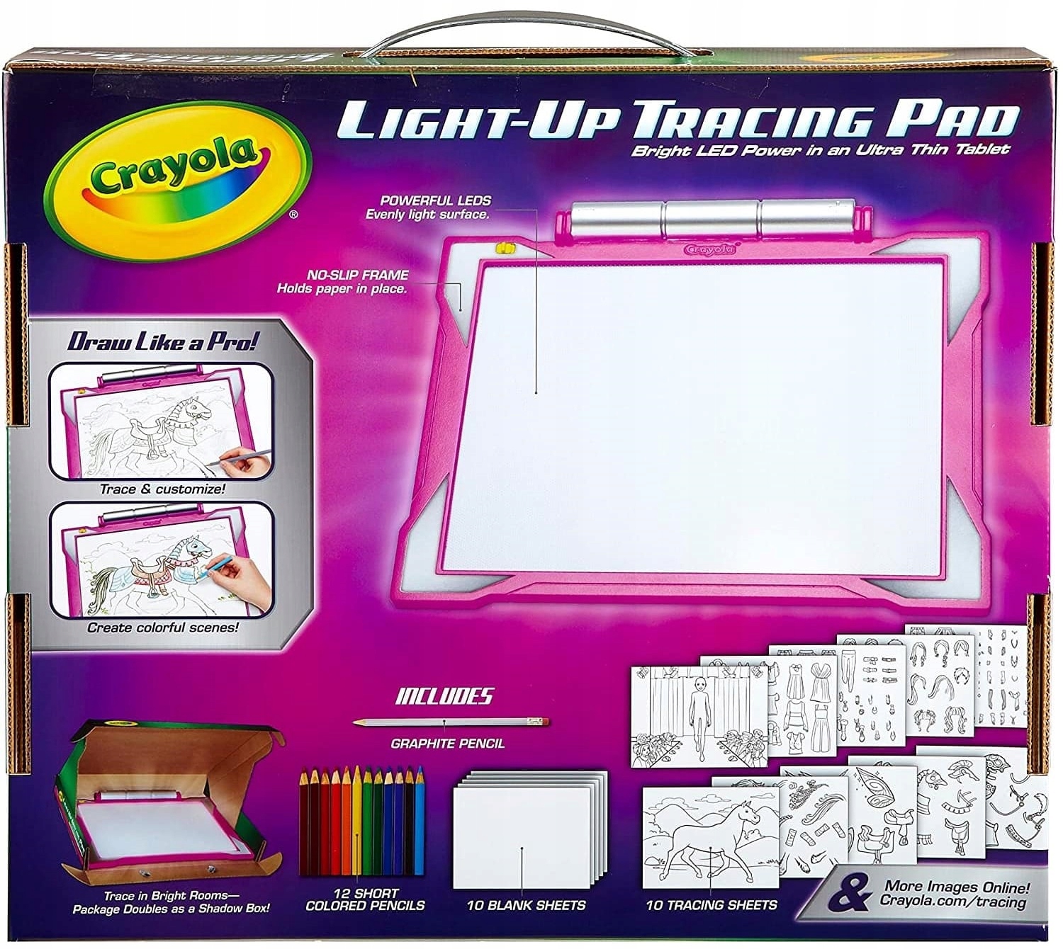 Crayola Podświetlana Tablica do Rysowania LED PINK Bohater brak