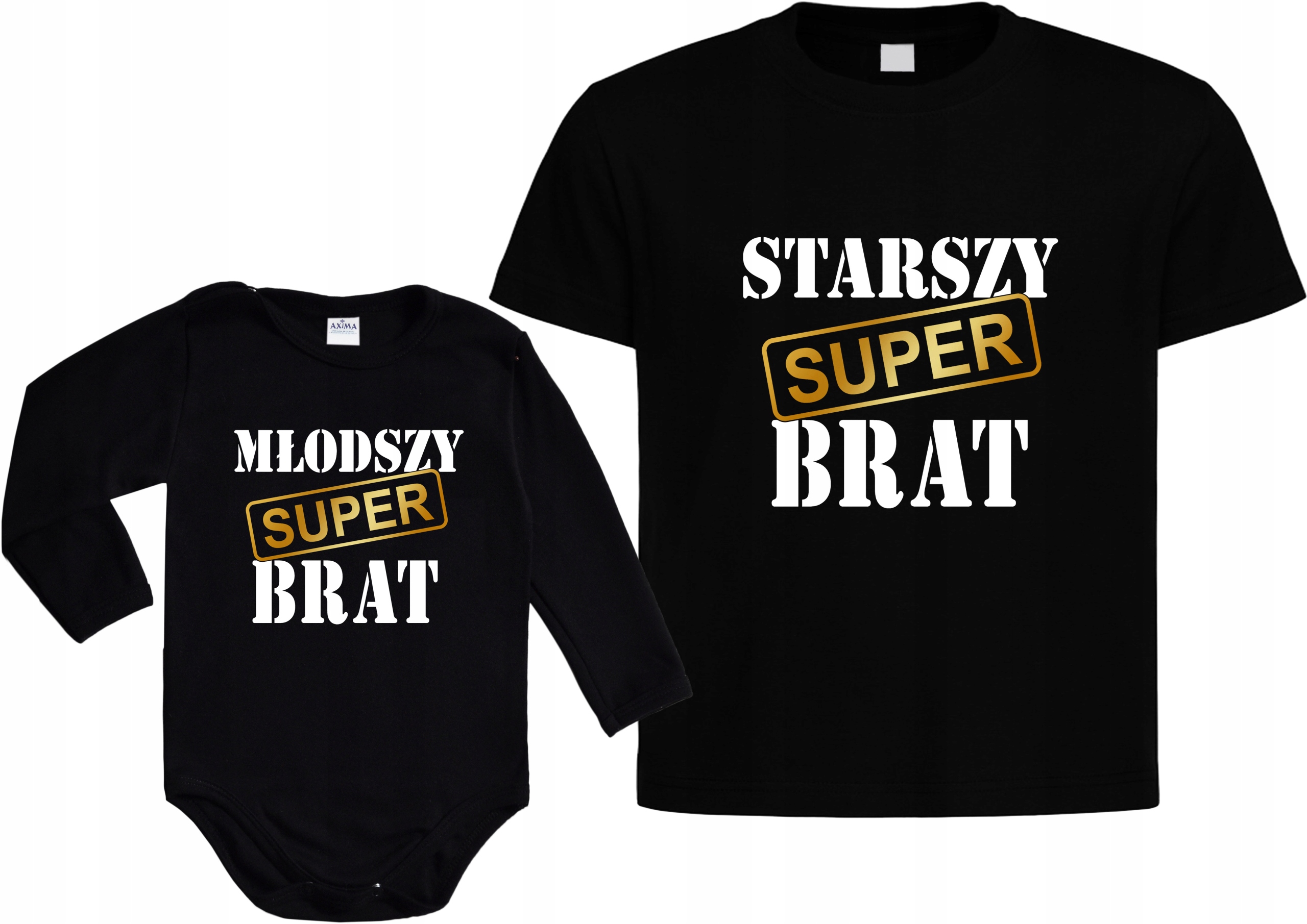 

Zestaw body, koszulka Młodszy brat Starszy brat 92