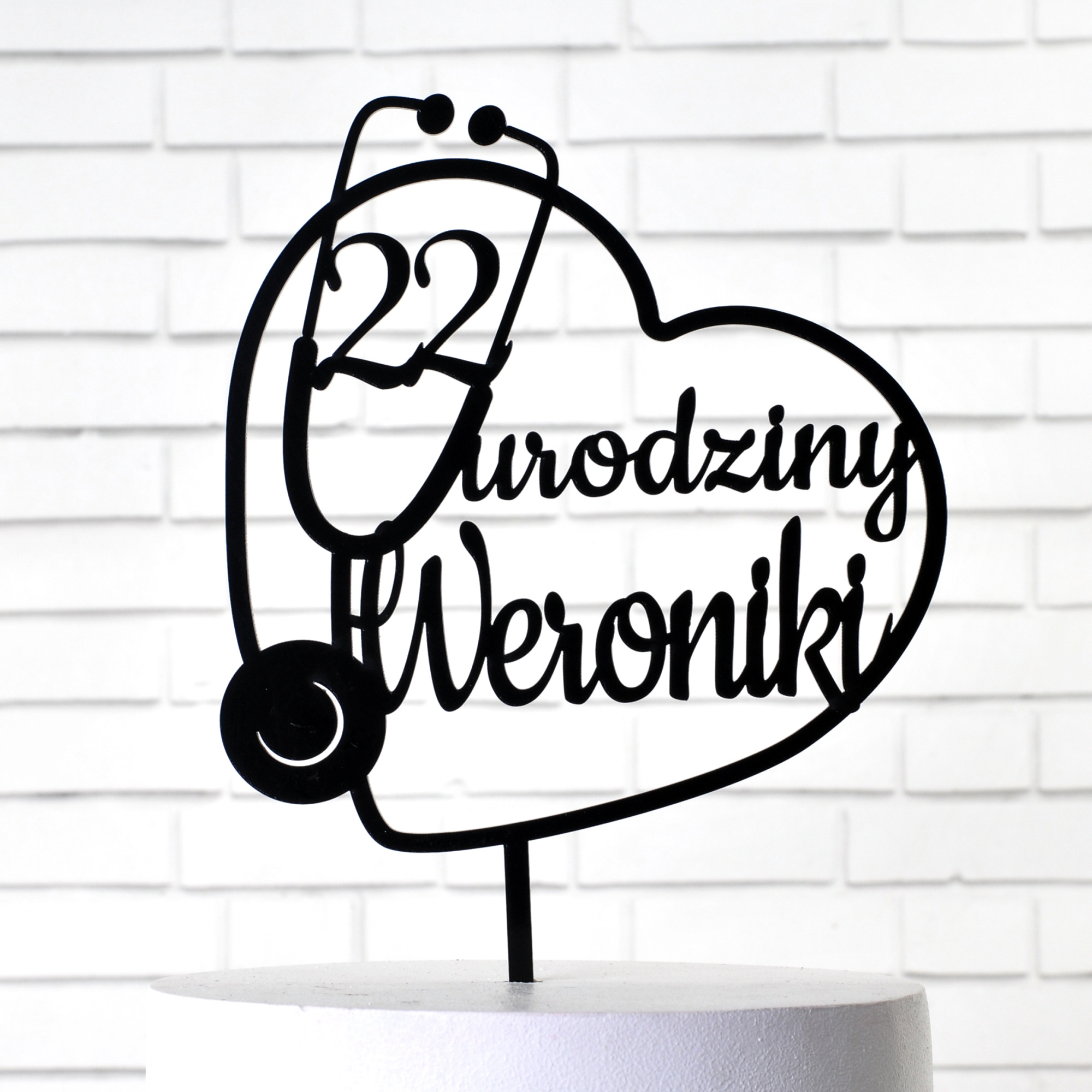 TOPPER LEKARZ DOKTOR PIELEGNIARKA MEDYK TORT CZARN