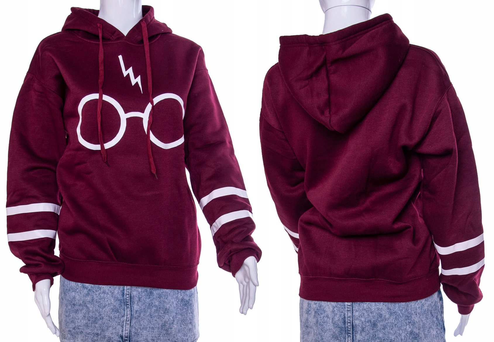 

Bluza Bordowa Z Kapturem Harry Potter Okulary