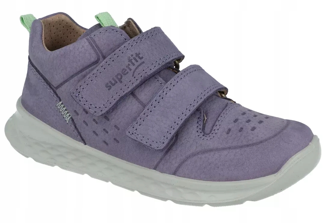 Superfit półbuty dziewczęce Barefoot skórzane na rzep fiolet r. 23