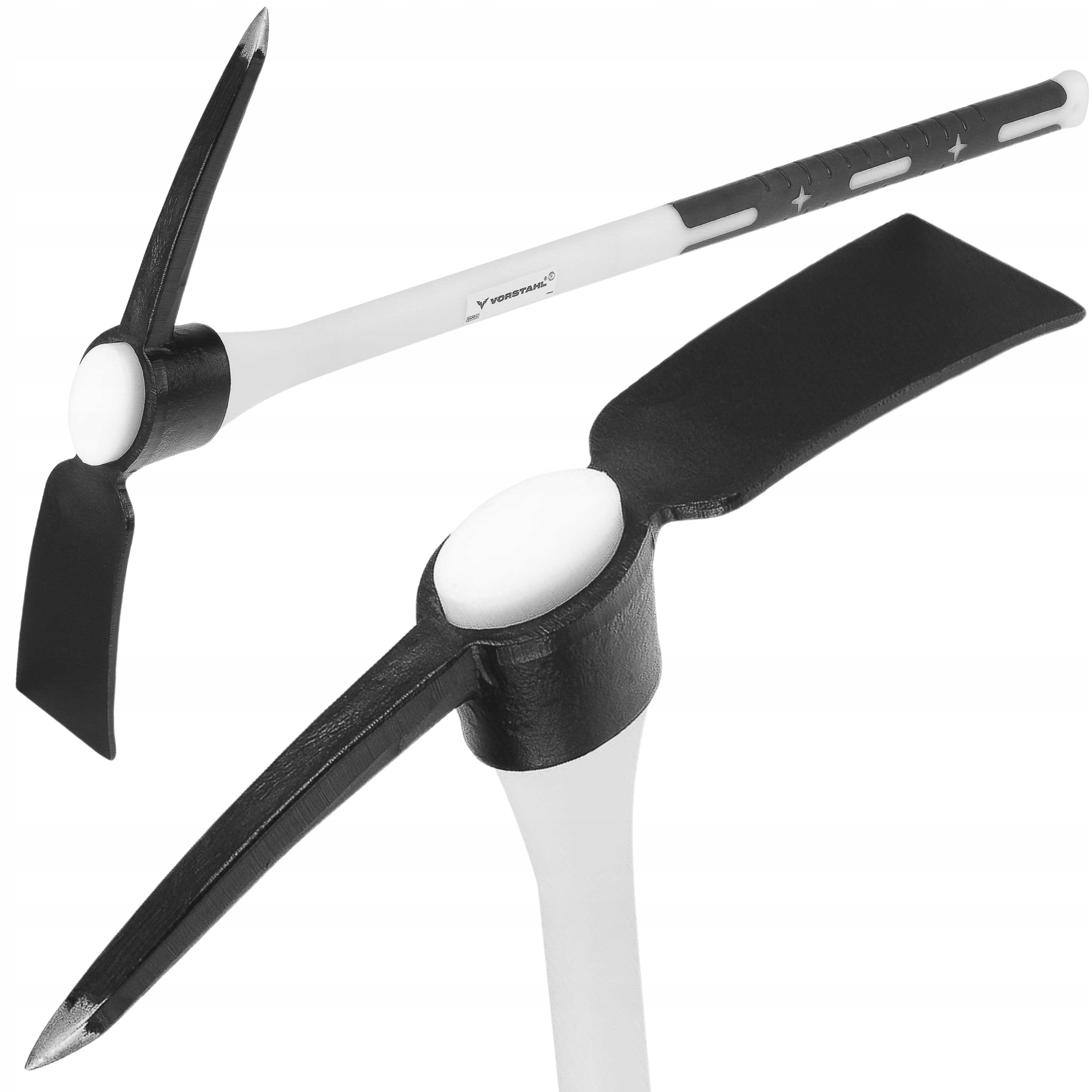 Kilof z trzonkiem Fiberglass 2500g (2,5kg) wyważony Vorstahl