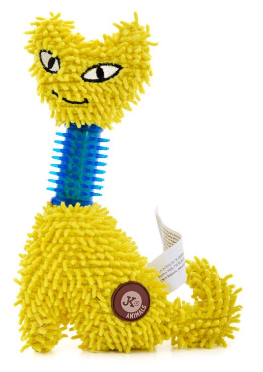 

Kot mop Żółty z karkiem Tpr piszczący 23 cm
